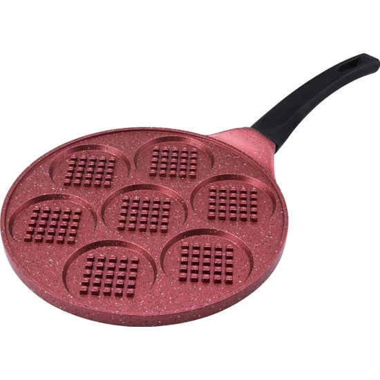 Emsan Smile 26 cm Waffle Tava Kırmızı